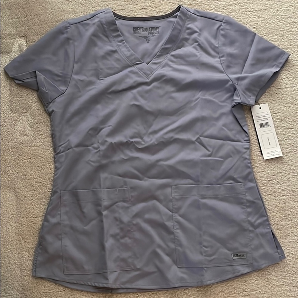 Gray women’s scrub top